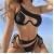 occidental style sexy Split  Swimwear chain bikini Swimsuitbikini