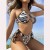 occidental style sexy Split  Swimwear chain bikini Swimsuitbikini