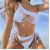 occidental style sexy Split  Swimwear chain bikini Swimsuitbikini