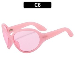 (C  purple frame  pink Lens )occdental styleY sunglass personalty Sunglasses