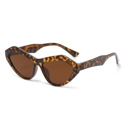 ( leopard print frame  tea  Lens )fashon sunglass woman personalty ant-ultravo..