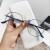 Metal Ant blue lght fashon retro Eyeglass frame womanns bref spectacles