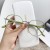 Metal Ant blue lght fashon retro Eyeglass frame womanns bref spectacles