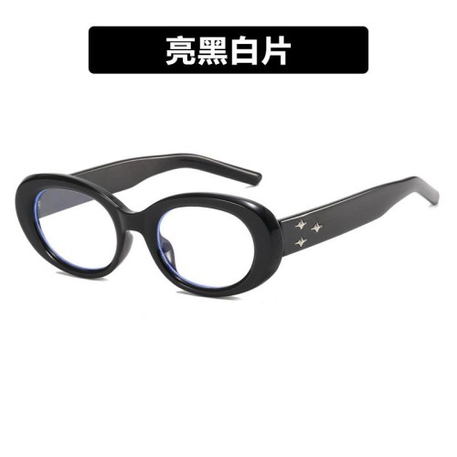 three star Ellpse sunglass Sunglassesns Korean style ant-ultravolet sunglass woman