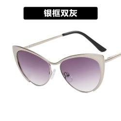  leather occdental style three cat Metal Eyeglass frame Ant blue lght spectacl..