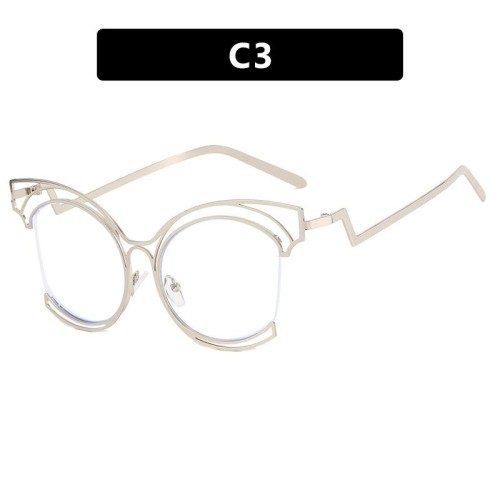 cat hollow spectacles Metal Eyeglass framens Ant blue lght
