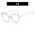  cat hollow spectacles Metal Eyeglass framens Ant blue lght