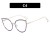  cat hollow spectacles Metal Eyeglass framens Ant blue lght