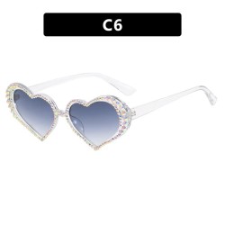 love damond sunglass occdental style ornament Sunglasses heart-shaped sunglass..