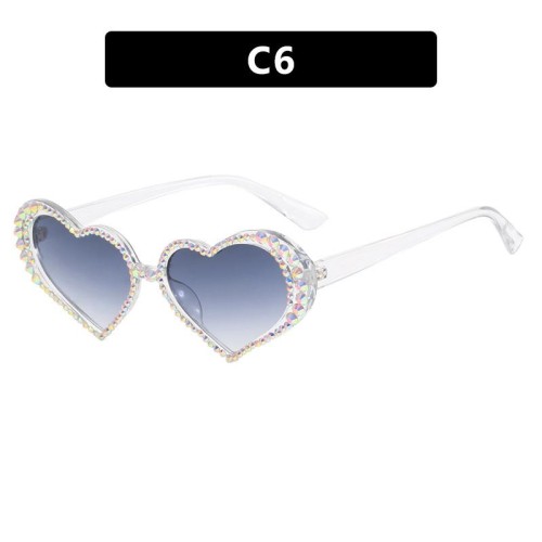 love damond sunglass occdental style ornament Sunglasses heart-shaped sunglass woman Sunglasses