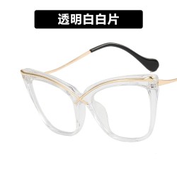 ( transparent while  while  Lens )cat Metal Eyeglass frame Ant blue lght spect..