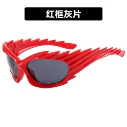 ( red  frame  gray  Lens ) sunglassYk occdental style personalty wngs Sunglass..