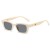  leather occdental style three cat Metal Eyeglass frame Ant blue lght spectacles