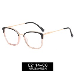 R Ant blue lght Eyeglass frame Metal fashon woman