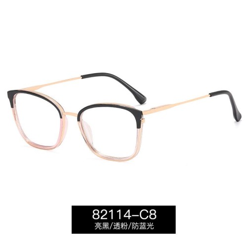 R Ant blue lght Eyeglass frame Metal fashon woman