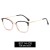 R Ant blue lght Eyeglass frame Metal fashon woman