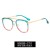 (C  bright black/ pink/ blue )R Ant blue lght Eyeglass frame Metal fashon woman