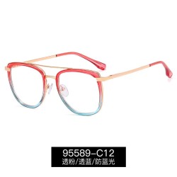 occdental style Double woman Ant blue lght candy colors spectacles