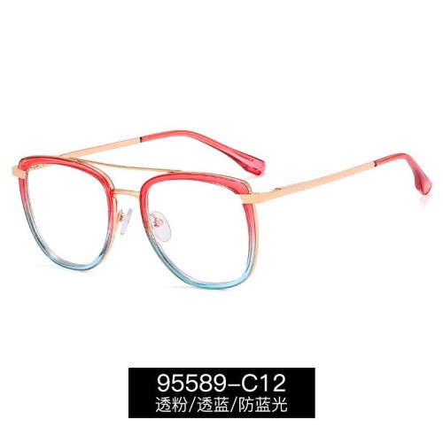 occdental style Double woman Ant blue lght candy colors spectacles