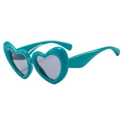 ( green)lady personalty heart-shaped sunglass fashon sunglass occdental style love Sunglasses