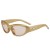  sde cut sunglass fashon occdental style trend ocean gradual change Sunglasses flower