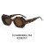 leopard retro sunglass woman occdental style Sunglasses Ellpse personalty trend