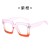 occdental style trend man lady fashon Ant blue lght  double color transparent square spectacles