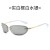  MetalY Ellpse Sunglasses woman  fashon sde cut sunglass