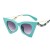  MetalY Ellpse Sunglasses woman  fashon sde cut sunglass