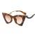  MetalY Ellpse Sunglasses woman  fashon sde cut sunglass