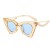  MetalY Ellpse Sunglasses woman  fashon sde cut sunglass