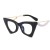  MetalY Ellpse Sunglasses woman  fashon sde cut sunglass