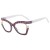 ranbow color lady spectacles  occdental stylens Pearl ornament cat Eyeglass frame