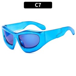 (C  blue  frame  blue  Lens )Y personalty sunglass occdental style Sunglasses ..