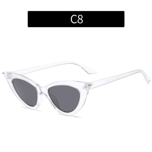 (C  transparent frame  gray  Lens )occdental style fashon cat sunglass  personaltyns Sunglasses sunglass