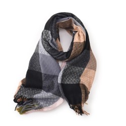  color grid tassel scarf Autumn and Winter shawl warm thick Collar Korean styl..