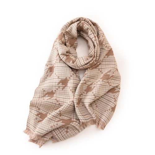 houndstooth scarf woman Autumn and Winter fashion print warm scarf shawl woman