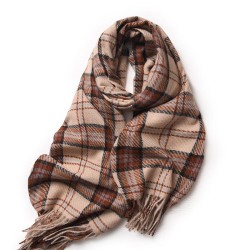scarf woman style Winter imitate sheep velvet grid fashion all-Purpose warm st..