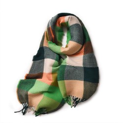 scarf woman autumn Winter Korean style all-Purpose grid student Collar man imi..