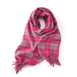scarf woman Winter high thick warm Collar grid shawl all-Purpose Autumn and Wi..