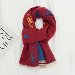 Double surface imitate sheep velvet child scarf man woman wind warm shawl Coll..
