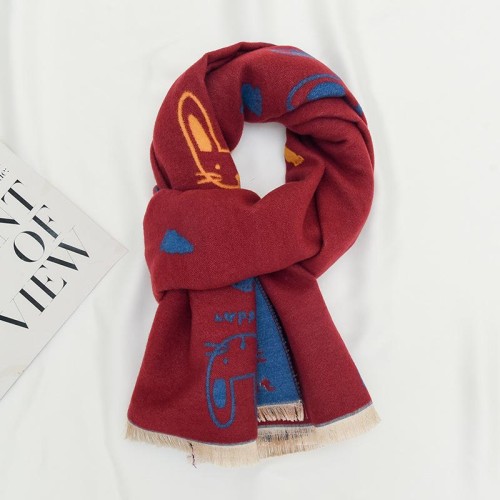 Double surface imitate sheep velvet child scarf man woman wind warm shawl Collar lovely scarf