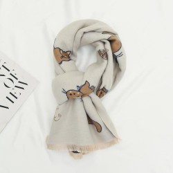 high scarf child all-Purpose tassel shawl imitate sheep velvet print warm two ..