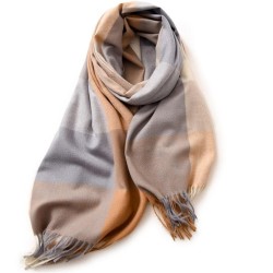 lady scarf Stripe grid shawl elegant Ladies wind Autumn and Winter scarf imita..