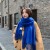 lady scarf Stripe grid shawl elegant Ladies wind Autumn and Winter scarf imitate sheep velvet