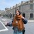 lady scarf Stripe grid shawl elegant Ladies wind Autumn and Winter scarf imitate sheep velvet