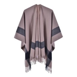 Autumn and Winter woman knitting Double surface big shawl occidental style bri..