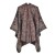 classic lady shawl four all-Purpose thick imitate sheep velvet slit grid wind