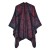 classic lady shawl four all-Purpose thick imitate sheep velvet slit grid wind