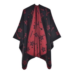 knitting slit shawl Japan and Korea sweet lovely Double surface warm wind